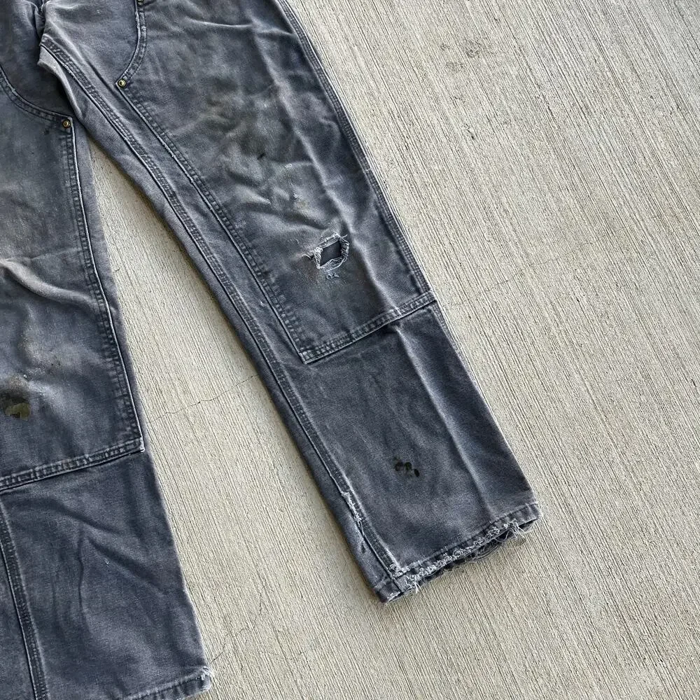 Carhartt B01 GVL gray double knee work wear carpenter pants